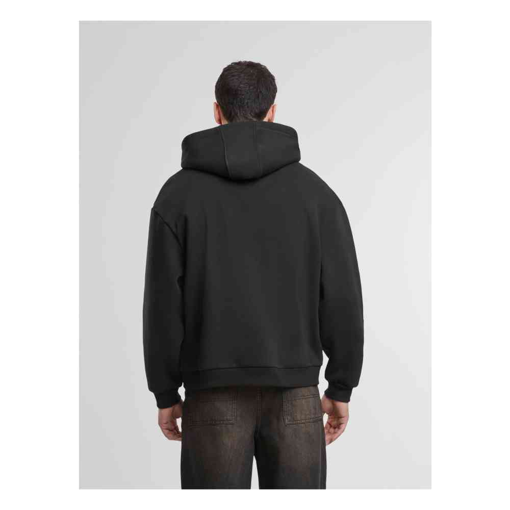 Mister Tee - Burger EMB Fluffy Hoodie - Black